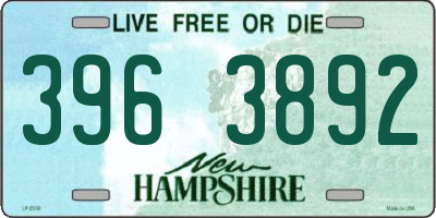 NH license plate 3963892