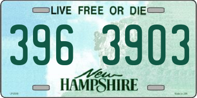 NH license plate 3963903