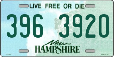 NH license plate 3963920