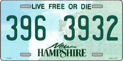 NH license plate 3963932