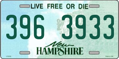 NH license plate 3963933