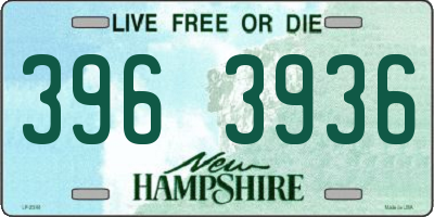 NH license plate 3963936