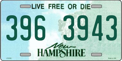 NH license plate 3963943