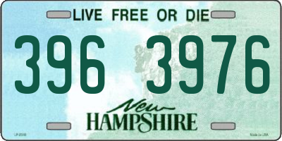 NH license plate 3963976
