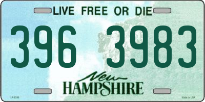 NH license plate 3963983