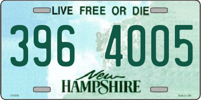 NH license plate 3964005