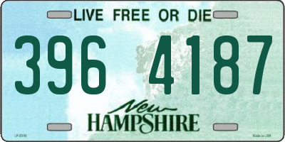 NH license plate 3964187