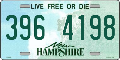 NH license plate 3964198