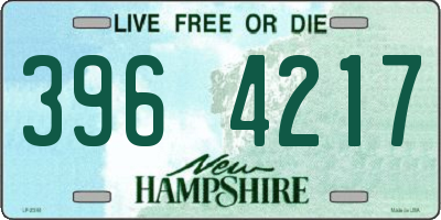 NH license plate 3964217