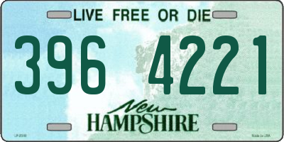 NH license plate 3964221