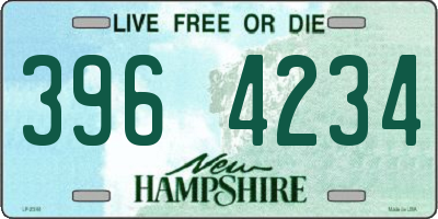 NH license plate 3964234