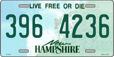 NH license plate 3964236