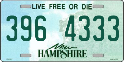 NH license plate 3964333