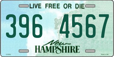 NH license plate 3964567