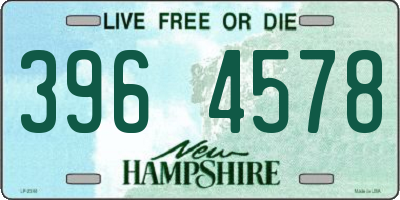 NH license plate 3964578