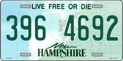 NH license plate 3964692