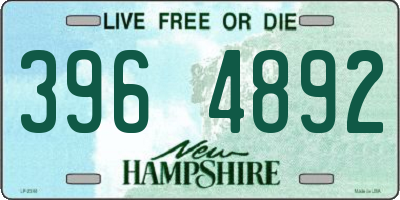 NH license plate 3964892