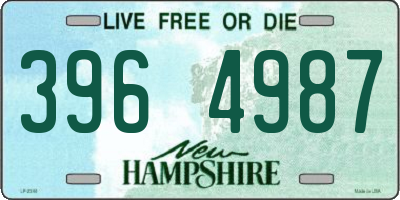NH license plate 3964987