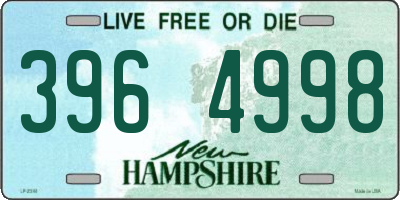 NH license plate 3964998