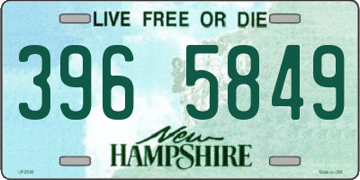 NH license plate 3965849