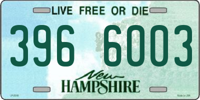 NH license plate 3966003