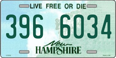 NH license plate 3966034