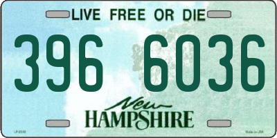 NH license plate 3966036