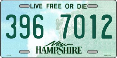 NH license plate 3967012
