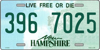 NH license plate 3967025