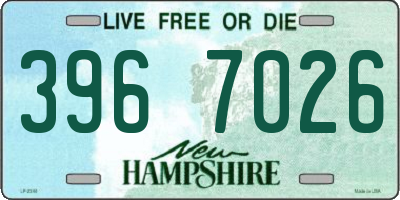 NH license plate 3967026