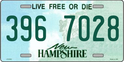 NH license plate 3967028