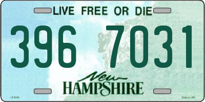 NH license plate 3967031