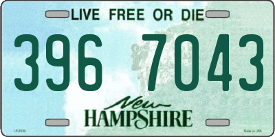 NH license plate 3967043