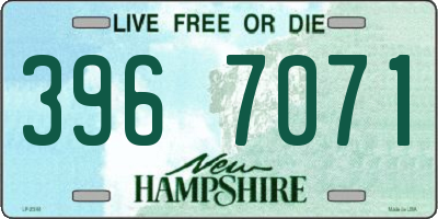 NH license plate 3967071