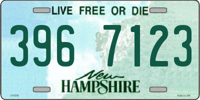 NH license plate 3967123
