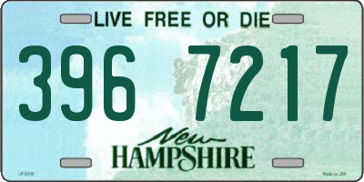 NH license plate 3967217