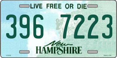 NH license plate 3967223