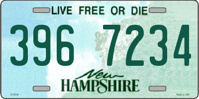 NH license plate 3967234