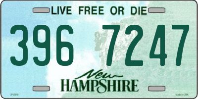 NH license plate 3967247