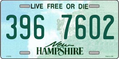 NH license plate 3967602