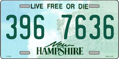 NH license plate 3967636