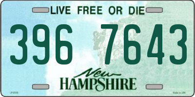 NH license plate 3967643