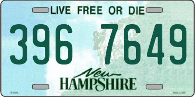 NH license plate 3967649