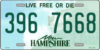 NH license plate 3967668