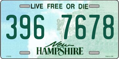 NH license plate 3967678