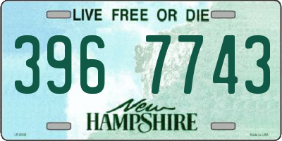 NH license plate 3967743