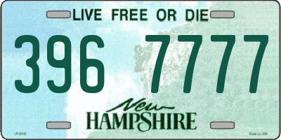 NH license plate 3967777