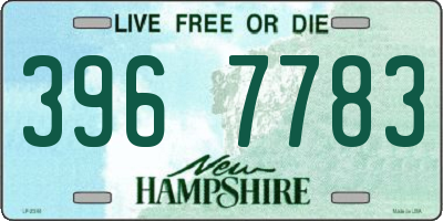 NH license plate 3967783