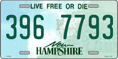 NH license plate 3967793