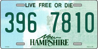 NH license plate 3967810